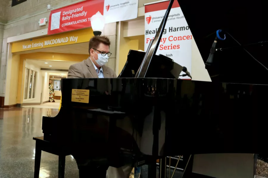 Josh Walsh plays at University Hospitals of Cleveland