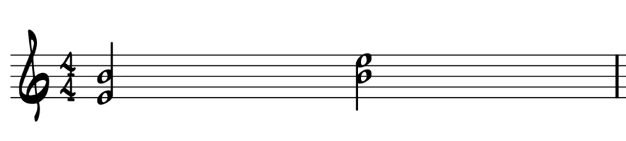Major 7 chord with a rootless shell