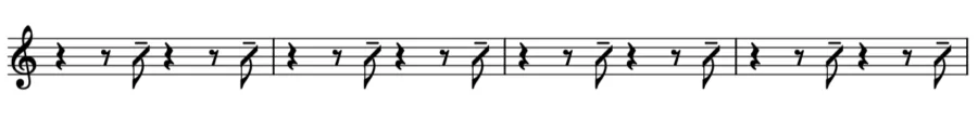 Notation of the Red Garland comping rhythm