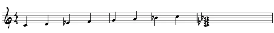 Notes of the dorian mode