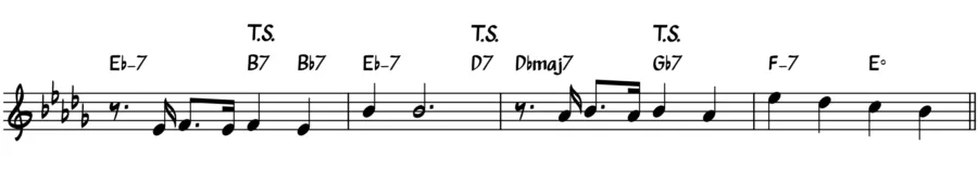 Example of a tritone substitution in Body & Soul
