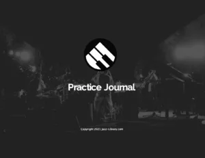 Cover page for Jazz-Library's free practice journal